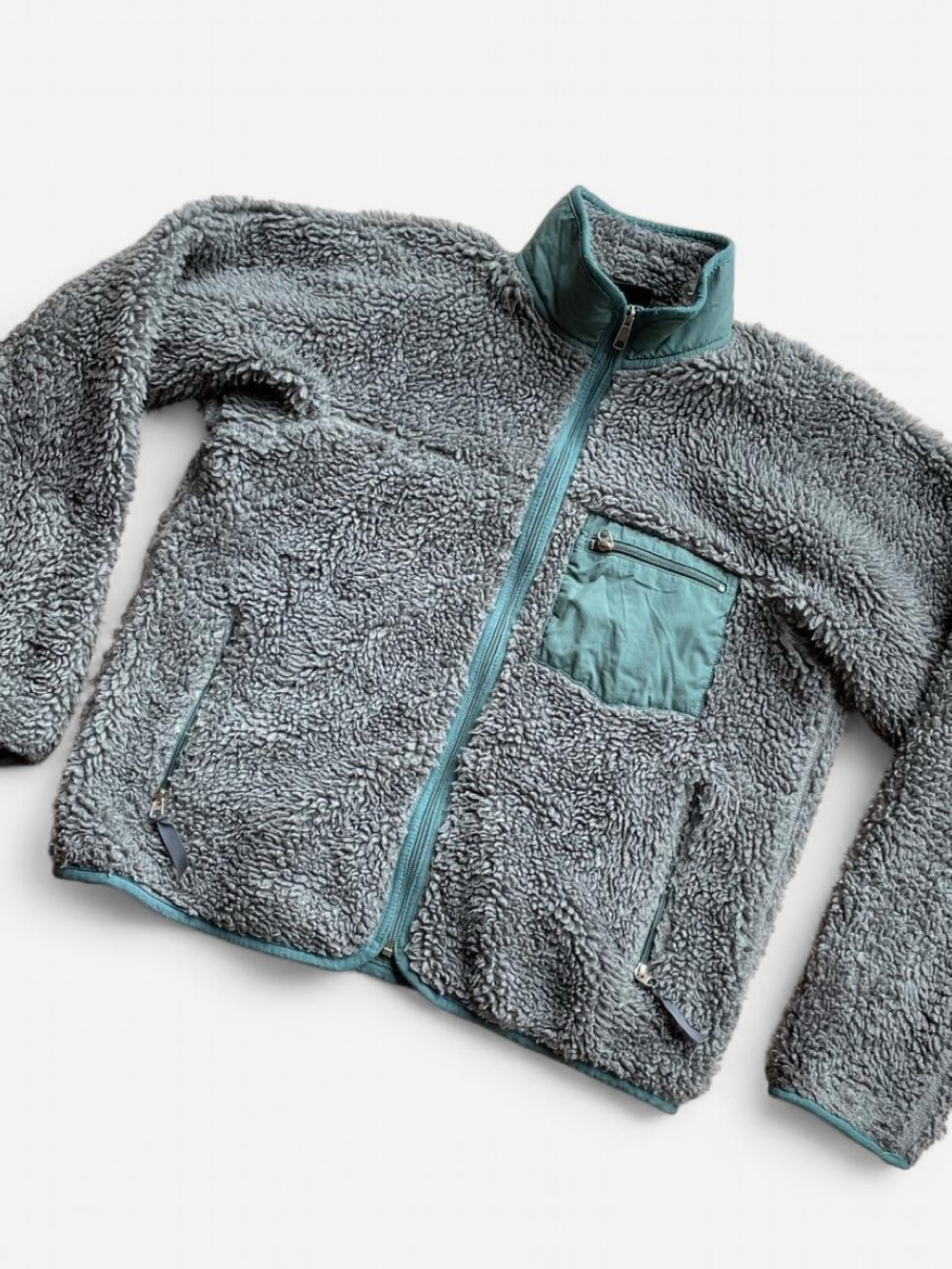 Vintage Patagonia Retro-X grey deep pile fleece jacket